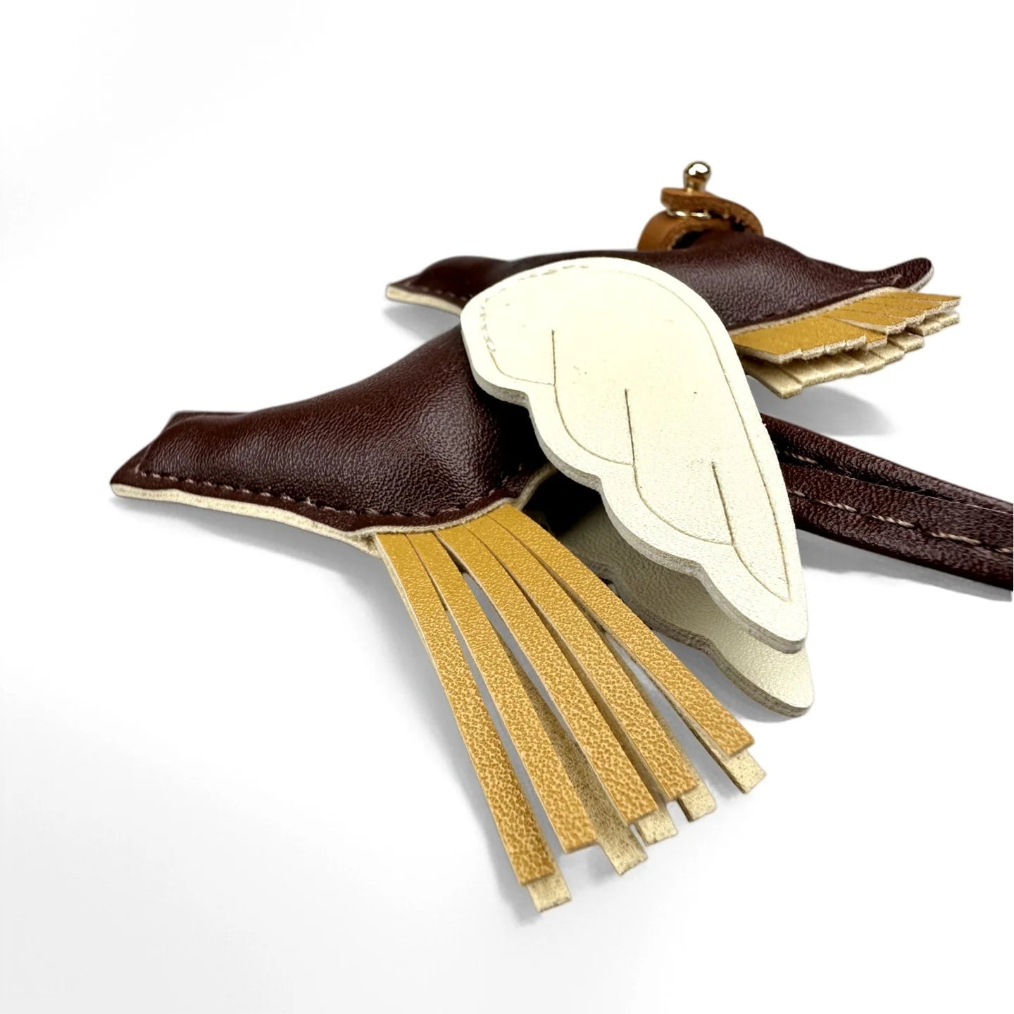 Winged Pony Keychain - Premium PU Leather Bag Charm with Detachable Strap