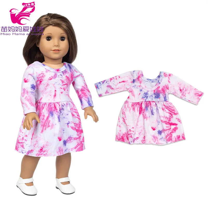 18-Inch Girl Doll Clothes – Pink Coat & Office Dress Outfit, Baby Girl Doll Gift Toy