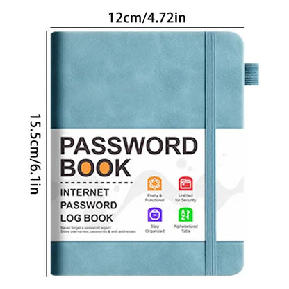 Password Keeper Book with Alphabetical Tabs – Internet & Computer Address Log Notebook for Account Management