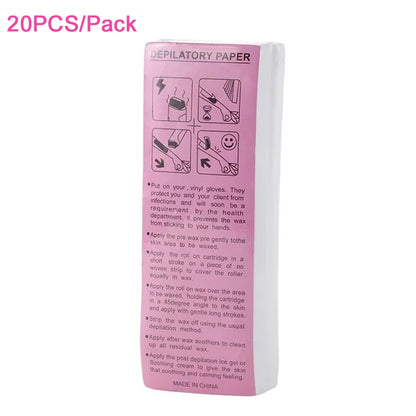 Professional Hair Removal Nonwoven Depilatory Wax Strips – Epilator Roll for Smooth Legs and Body