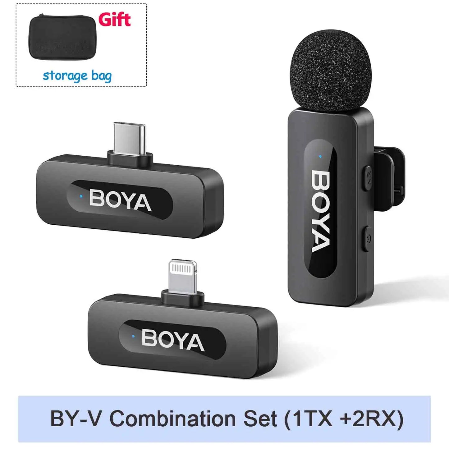 BOYA BY-V Wireless Lavalier Microphone – Professional Mini Mic for iPhone, iPad, Android, Live Broadcast, Gaming, Recording & Vlog