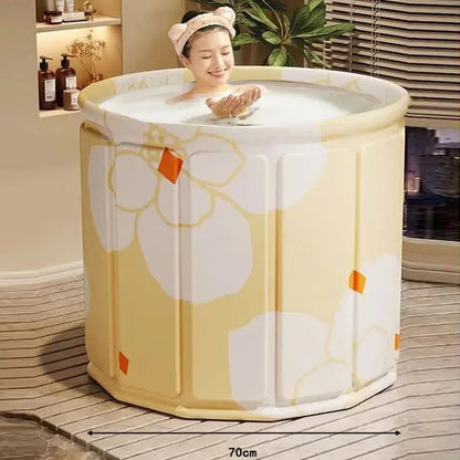 Foldable Portable Bath Tub – Thickened Full-Body Bathtub for Children & Adults, Long-Term Temperature Lock