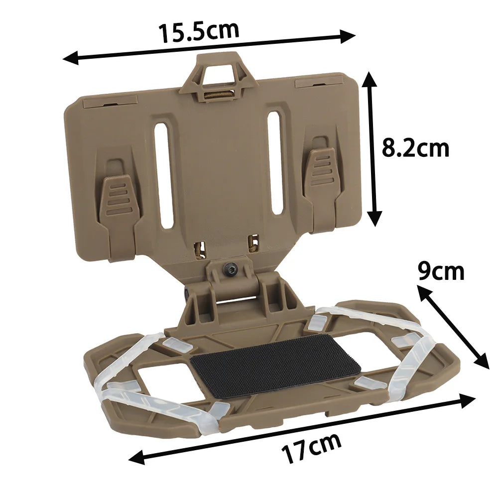 Military MOLLE Folding Navigation Board - Tactical Chest Bag with Mobile Phone Holder, Map Case, and Admin Panel for Outdoor Sports and Airsoft Gear