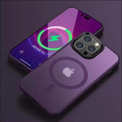 Matte Translucent Frosted iPhone Case - Magnetic MagSafe Shockproof Cover for iPhone 15, 14, 13, 12 & 11 Pro Max