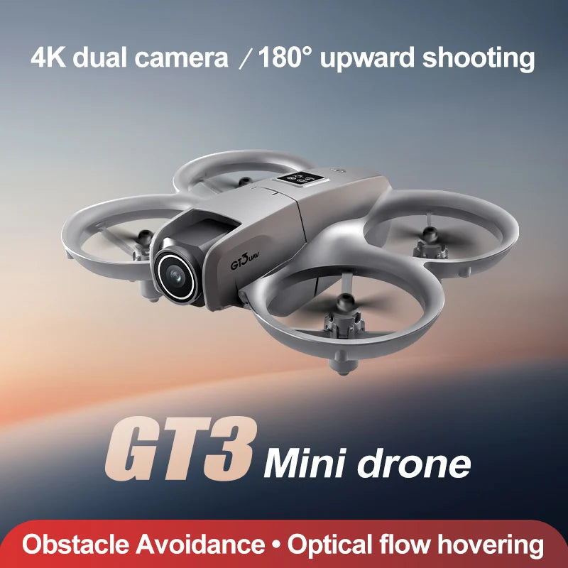 GT3 8K GPS Drone – Professional Foldable Quadcopter with 180° Dual HD Cameras, 5G WiFi, Obstacle Avoidance & Brushless Motors