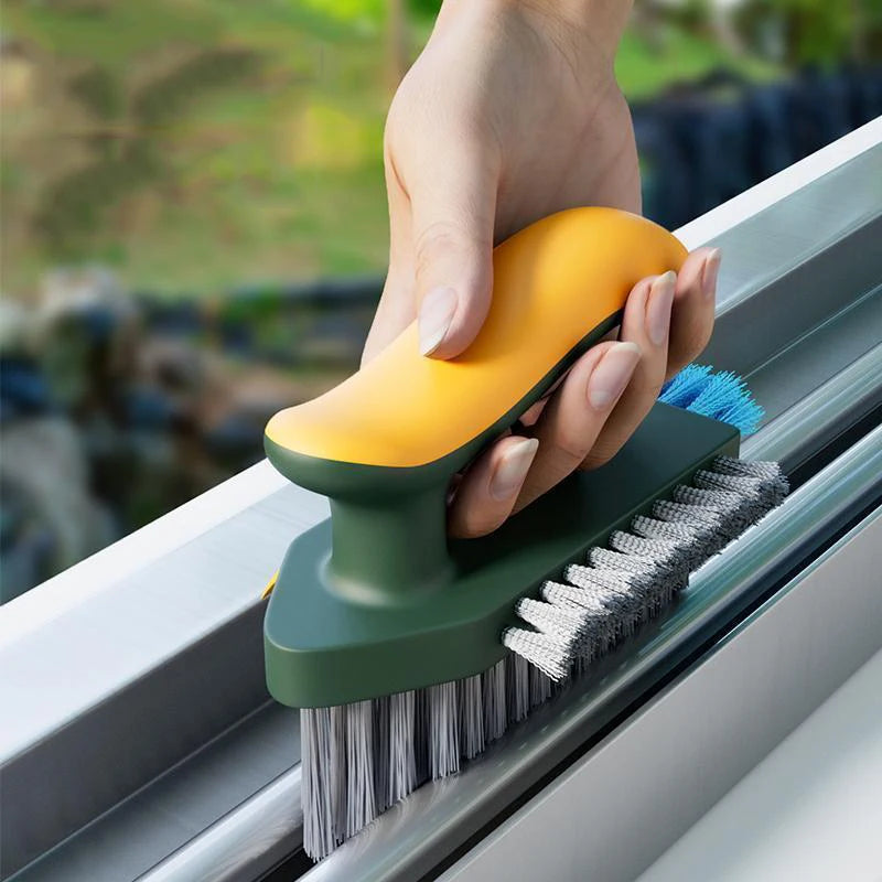 Crevice Cleaning Brush with Scraper - Deep Cleaning Tool for Floors, Bathrooms, Tile, Toilets & Household Gaps