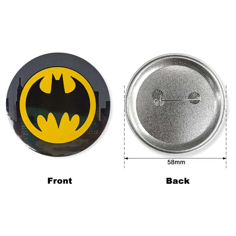 DC Comics Batman Cartoon Tinplate Lapel Pin – Funny Collar & Backpack Jewelry Gift