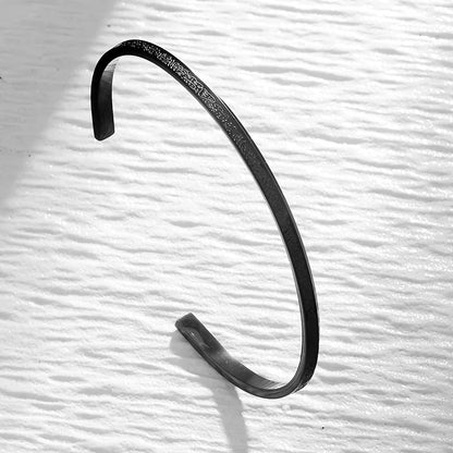 Ayatul Kursi Sutra Cuff Bracelet – Stainless Steel Islamic Calligraphy, Arabic God Messenger Jewelry