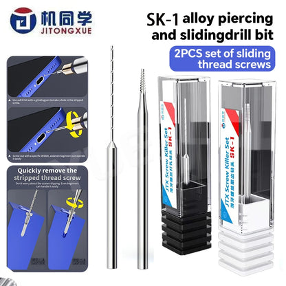 JTX SK-1 Alloy Bit Slider Screw Extractor – Professional Tool for iPhone Mobile Phone Stripped Screw Removal