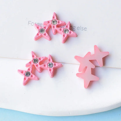 WFFNNKC 10Pcs Kawaii Rhinestone Star Flatback Resin DIY Accessories – Wedding, Scrapbooking, Hairpin, Jewelry & Brooch Decor