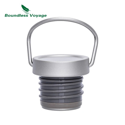 Wide Mouth Titanium Water Bottle - Reusable Sports Drinking Bottle for Camping, Hiking, Climbing, Running & Travel
