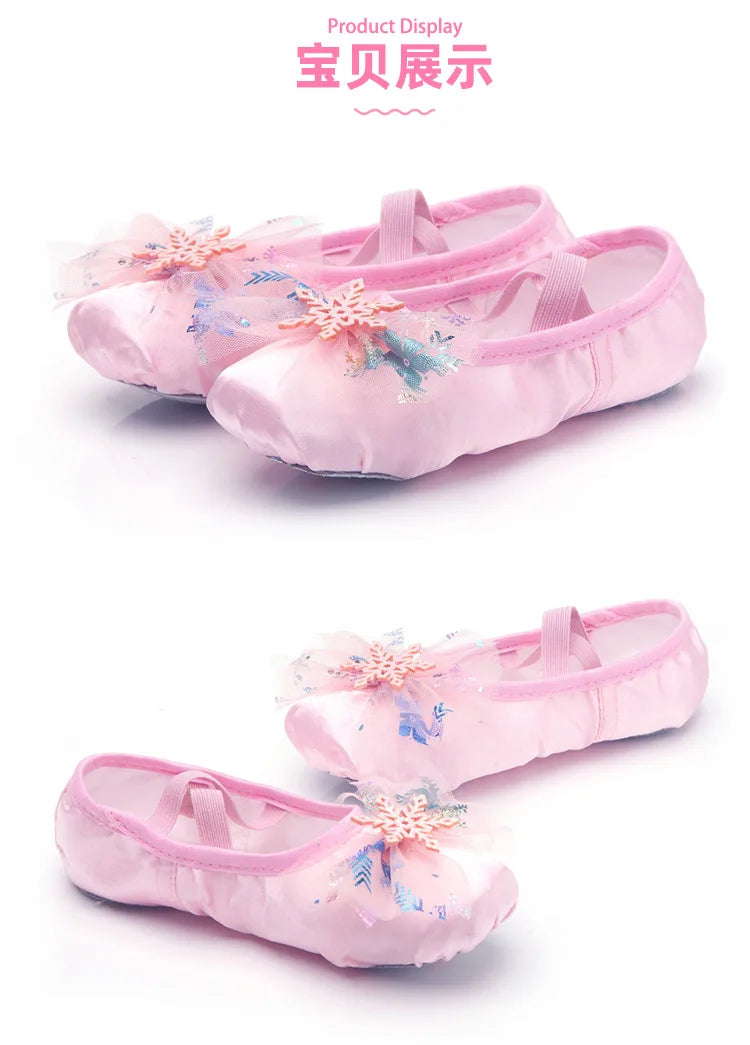 Lovely Princess Ballet Shoes – Soft-Soled Dance Shoes for Girls, Children & Ballerina Exercises