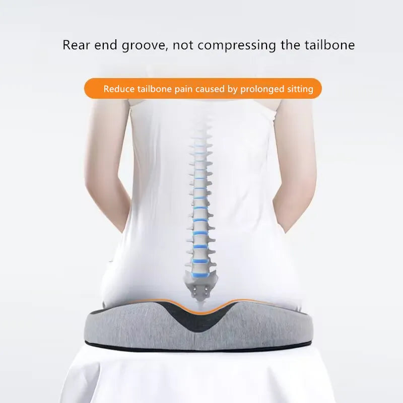 Memory Foam Hemorrhoid Seat Cushion – Donut-Shaped Pain Relief for Sciatica, Tailbone & Bed Sores, Travel & Office Use