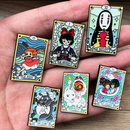 Anime Cat Enamel Brooch Set - 6pcs Cartoon Animal Pins for Backpacks, Fashion Accessories & Gifts