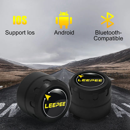 Motorcycle TPMS Bluetooth 4.0/5.0 Tire Pressure Monitoring System – 2 Sensors Pit Bike Tyre Tester Diagnostic Set