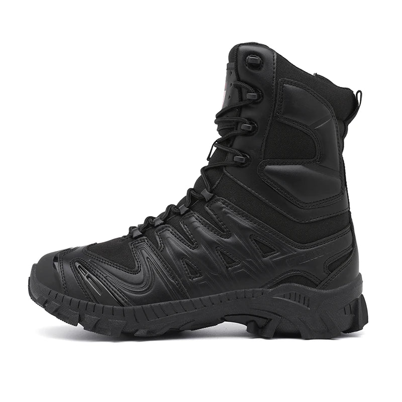 Special Forces Desert Combat Boots - Men's Tall Wear-Resistant Tactical, Waterproof Training & Outdoor Mountaineering Sports Boots