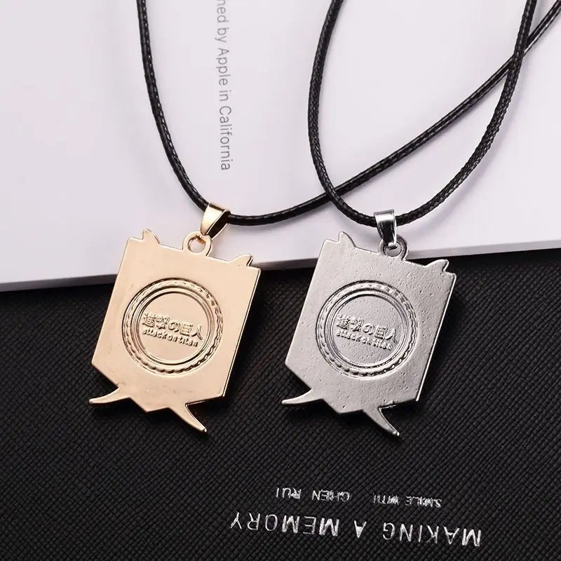 Attack on Titan Wings of Freedom Necklace - Alloy Investigator Logo Anime Pendant Jewelry Party Accessory