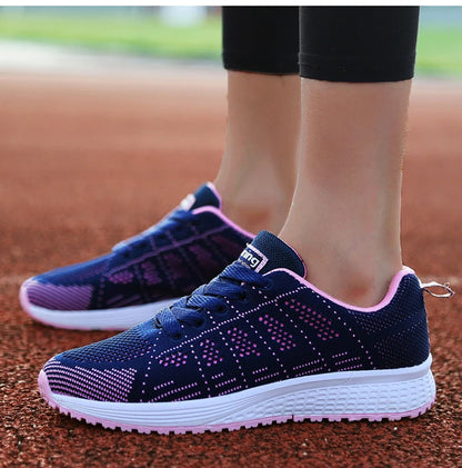 New Women's Lace-Up Flats – Casual Sneakers, Soft & Comfortable, Plus Size Available