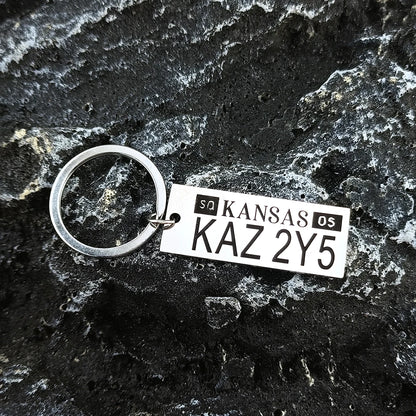 Supernatural Dean License Key Ring - Stainless Steel Custom Jewelry Gift
