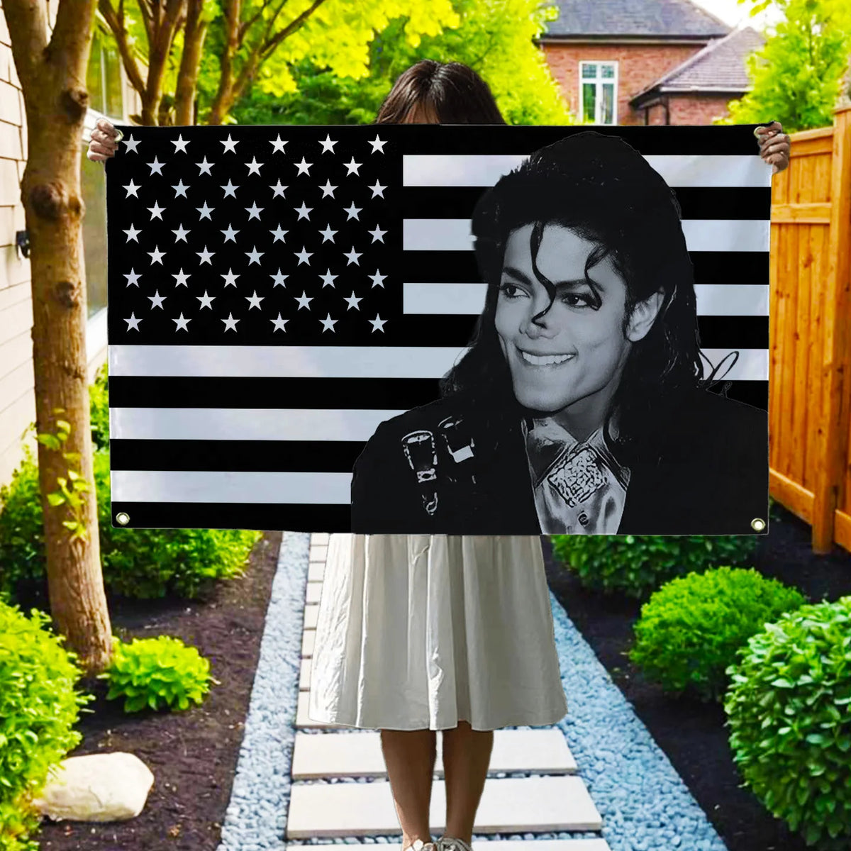 Michael Jackson Black Flag Tapestry - Decorative Wall Hanging for Bedroom, Garage & Home Decor