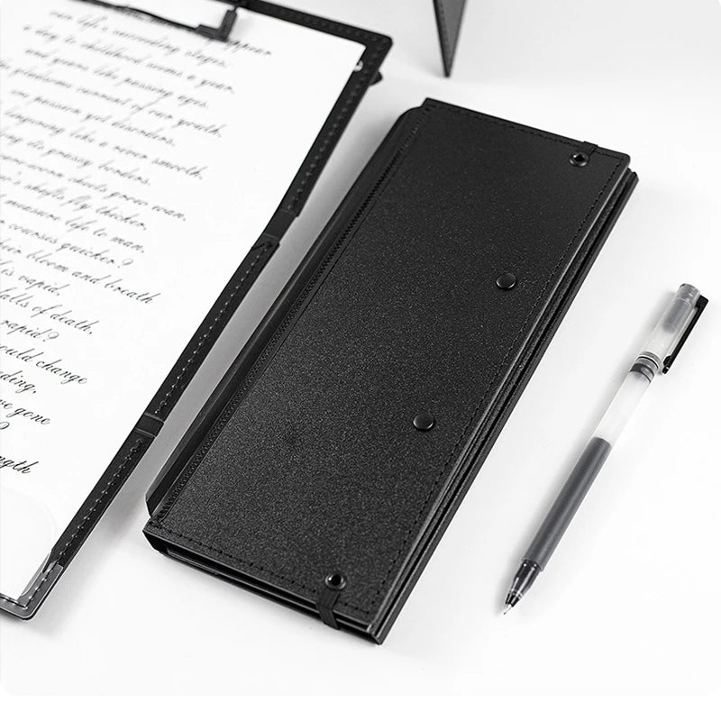Nurse Folding Clipboard – Portable Black 9.48in Clipboard for Doctors, Nurses & Nursing Students, Office Supplies
