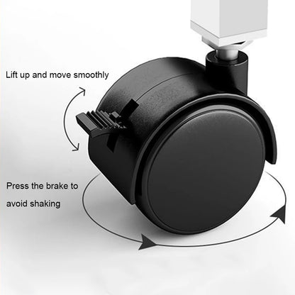 Adjustable Height Swivel Wheel Bedside Table – Mobile Rolling Desk for Laptop, Dormitory & Bedroom Use