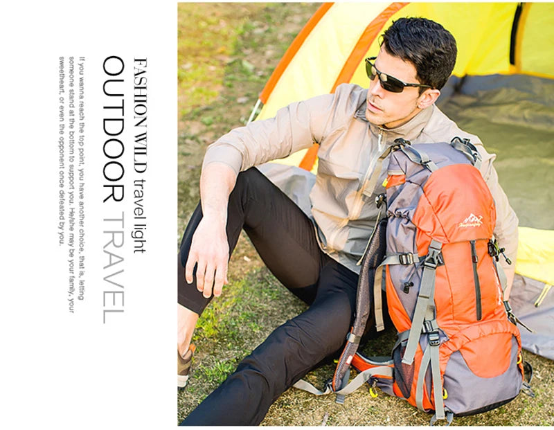 50L Hiking & Camping Backpack — Waterproof Multi-Function Trekking Bag for Women & Men
