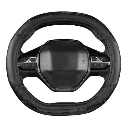 Peugeot 3008/4008/5008 Carbon Fiber & PU Leather Steering Wheel Cover — Auto Interior Accessory