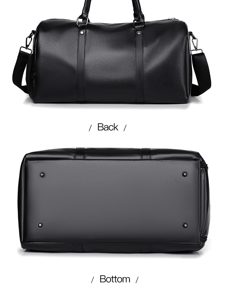 Retro Short Trip Bag – Large Capacity Sports, Motorcycle, and Training PU Waterproof Leisure Fitness Bag