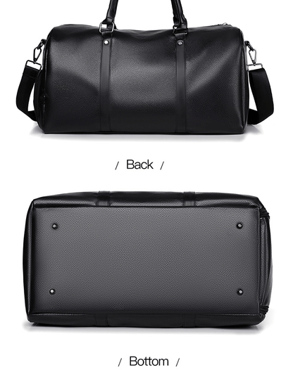 Retro Short Trip Bag – Large Capacity Sports, Motorcycle, and Training PU Waterproof Leisure Fitness Bag