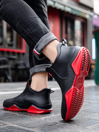 New Waterproof Rain Shoes for Women & Men – Ankle Rain Boots, Anti-Slip, Wear-Resistant, Plush for Summer & Winter