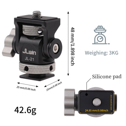 FOTGA Cold Shoe Monitor Mount Bracket – Universal QR Plate for DSLR/SLR Camera, Monitor, and Speedlite, 3KG Payload