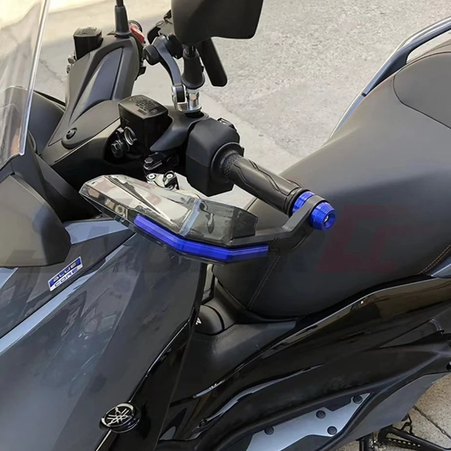 Universal 7/8" Windproof Handlebar Protectors – Aluminum Brake Lever Guards for Motorcycle, Scooter, Mountain and E-Bike