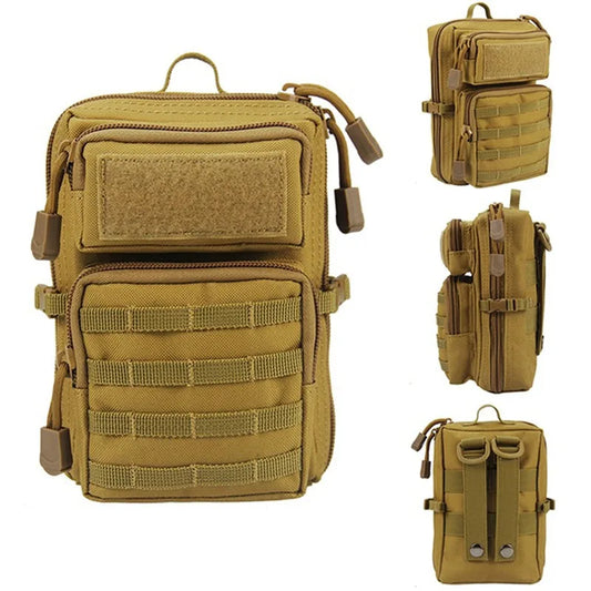 Tactical Multifunction Waist Bag – Molle Travel Pouch, EDC Phone Holder, Fanny Pack for Camping, Hiking & Hunting