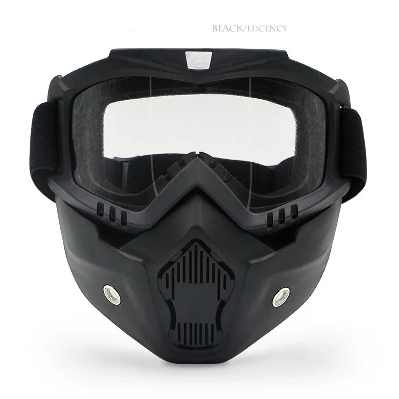 Versatile Tactical Face Mask with Detachable Protective Goggles – 6 Colors for Kids’ Outdoor Activities & Adventure Gifts