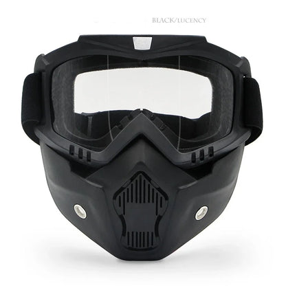 Versatile Tactical Face Mask with Detachable Protective Goggles – 6 Colors for Kids’ Outdoor Activities & Adventure Gifts