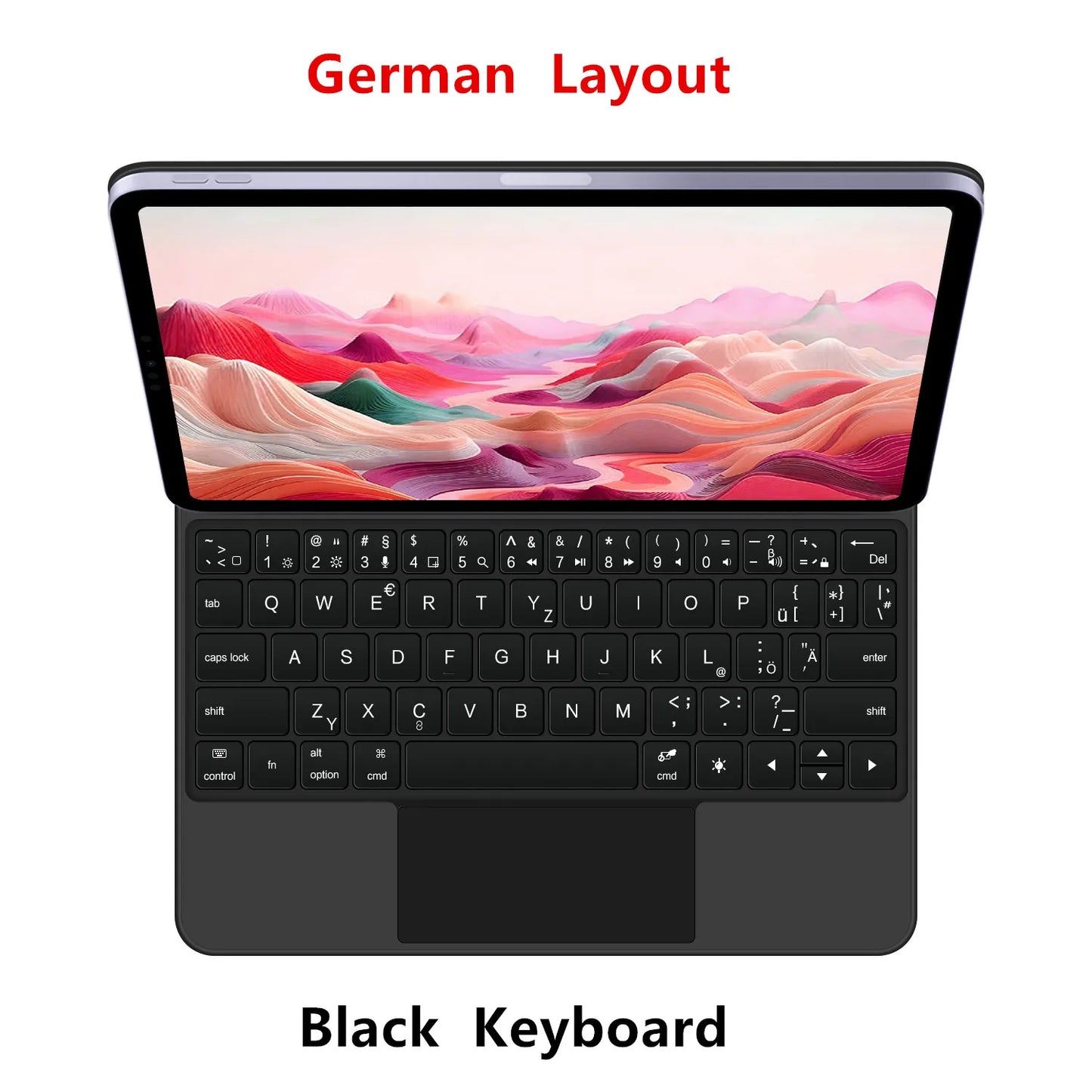 Backlit Magic Keyboard Case for iPad Pro 11/13" (2024 M4) & iPad Air M2 – Smart Folio Cover