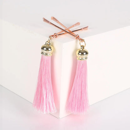 Metal Nipple Clamps with Tassels - 4-Color Rose Gold Bondage Jewelry Set for Adults