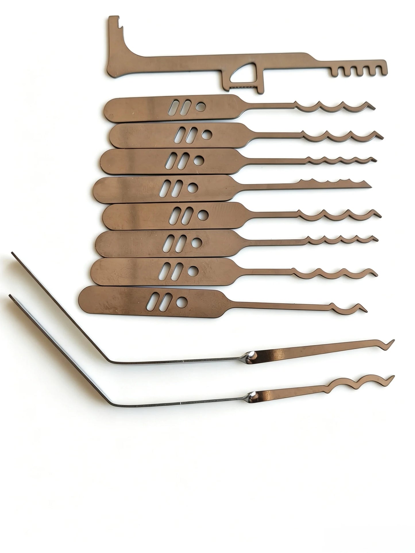 15Pcs Locksmith Tool Kit - Car Lock Pick Set and Door Opening Repair Tools for Professional Use