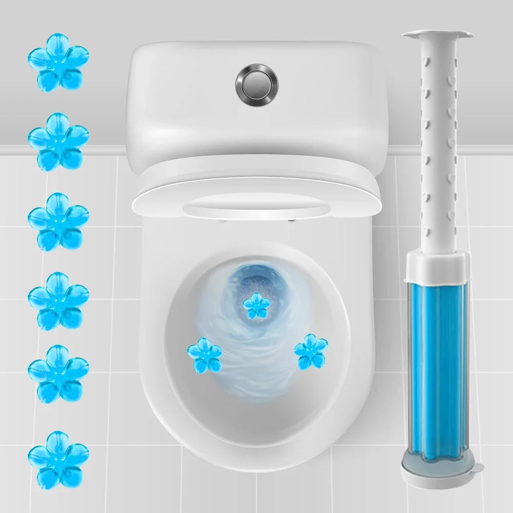 1/5-Pack Floral Toilet Cleaner Gel - Odor-Removing Aromatic Gel for a Fresh, Clean-Smelling Bathroom