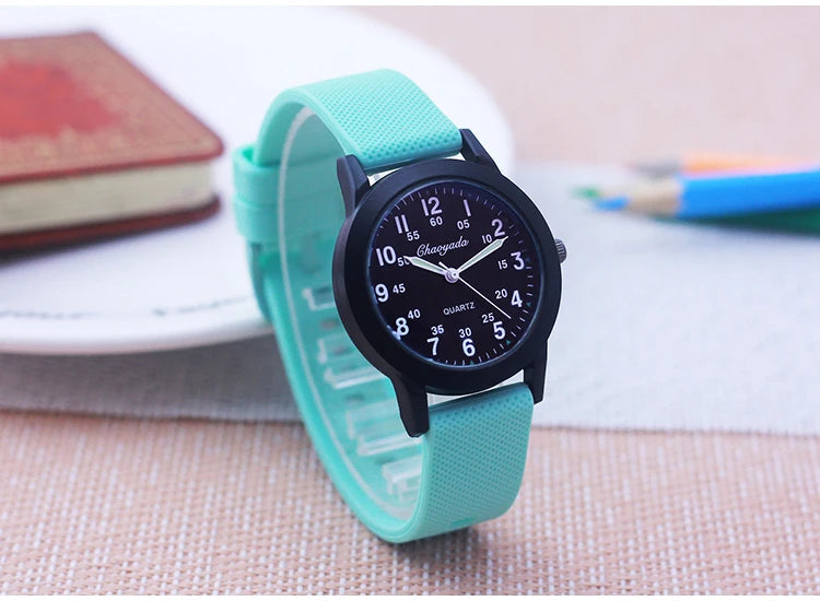 Children's 60-Minute Scale Quartz Wristwatch - Silicone Strap Watch for Boys & Girls, Junior High & Elementary School Exam Watch