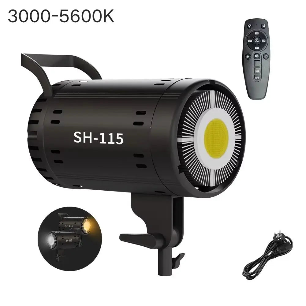 115/135W Bowens LED Photography Studio Light - 220V Daylight-Balanced Video Lamp, 3000–6000K, 3 Colors for Portraits & Studio Shooting