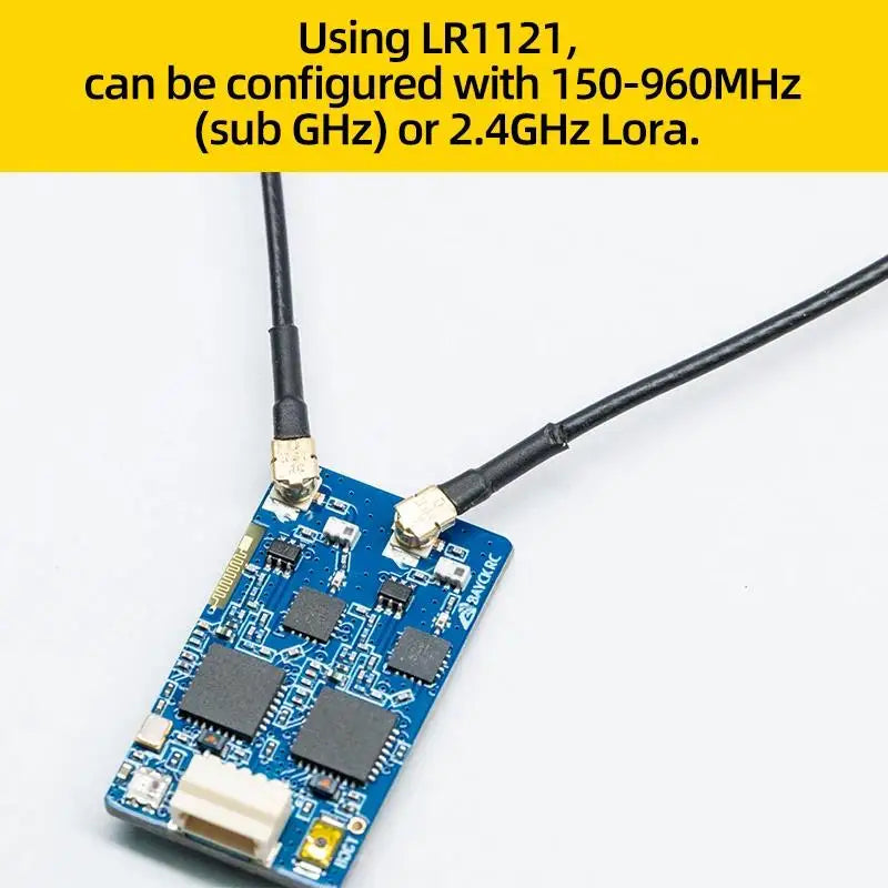BAYCKRC Gemini Dual-Band ExpressLRS Receiver 900MHz/2.4GHz (915M) TCXO — RC FPV Long-Range Racing & Fixed-Wing Drone