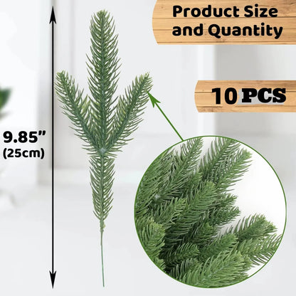 Artificial Norfolk Pine Christmas Wreath – Fake Green Garland for Front Door, Walls, Porches, Home & Xmas Decoration