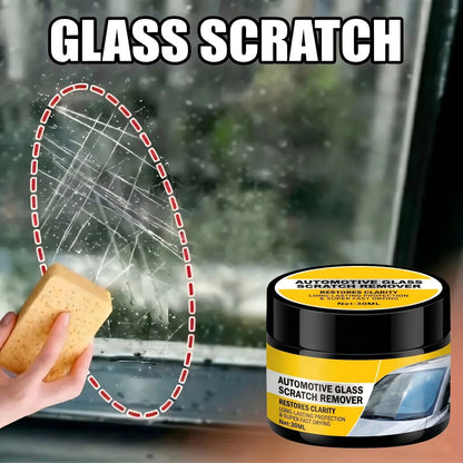 Car Glass Polishing Compound - Windshield Scratch Repair & Mirror Restoration Paste for Glass Brightening