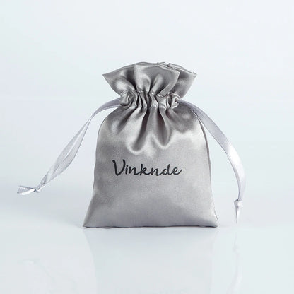 100PCS Silk Satin Jewelry Gift Bags – Drawstring Pouches for Necklace, Bracelet & Earrings, Wedding Party Favor & Christmas Gift Packaging, Custom Logo Ready