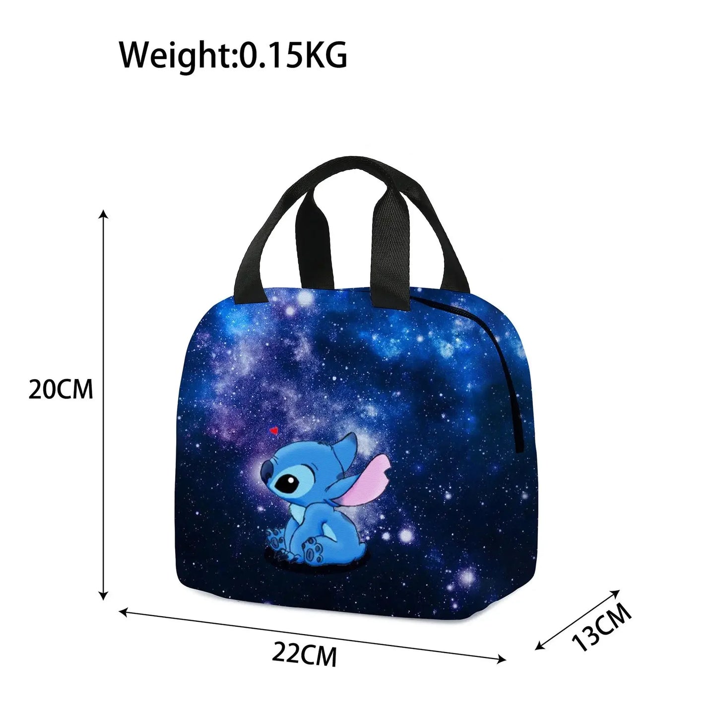 MINISO Stitch Children's Lunch Bag – Cartoon School Lunch Box Mochila, Perfect Gift for Kids