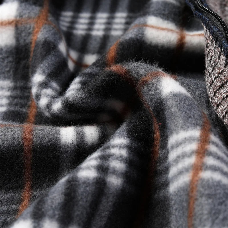 Men's Warm Fleece Cardigan Sweater - Full Zip Slim Fit Knitted Winter Jacket Coat