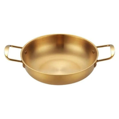 Stainless Steel Saucepan & Dry Pot – Paella Pan with Handle for Home Cooking, Seafood, Rice & Picnic Use