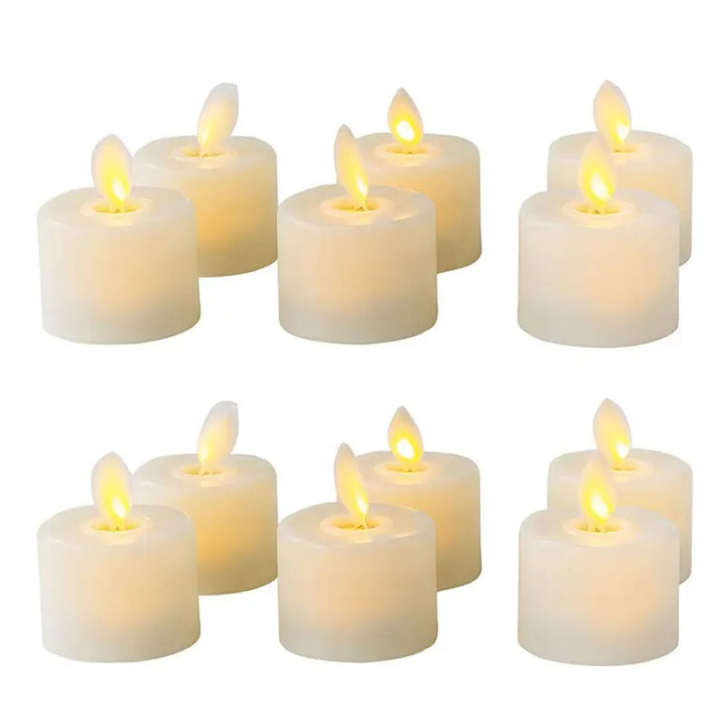 Flameless LED Candles with Moving Wick - 4 or 6 Set with Remote Control for Weddings, Christmas, Church - Realistic Electronic Candle